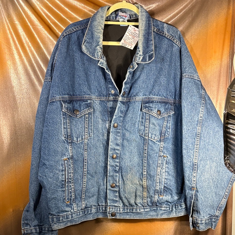 Vintage 90’s NRA Denim Blue Jacket lined. XXL Bag‎ b63
